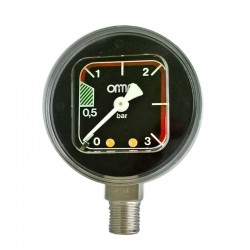 manometru - ceas presiune boiler , 0 - 3 bari , radial , filet 1/4 , 