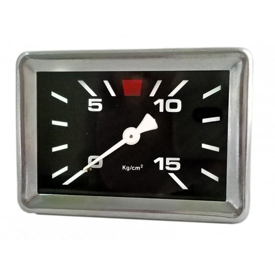 RECTANGULAR MANOMETER PUMP 0-15 GAGGIA