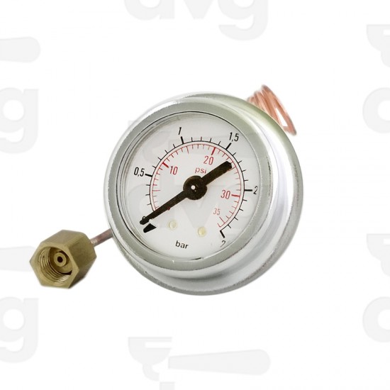 MANOMETER ISOMAC G1/8 CIL. FONDO BIANCO