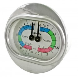 RANCILIO DOUBLE SCALE MANOMETER -GREY