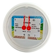 BOILER PUMP MANOMETER D.63 0-2.5/0-16 BAR