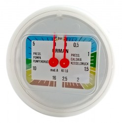 BOILER PUMP MANOMETER D.63 0-2.5/0-16 BAR