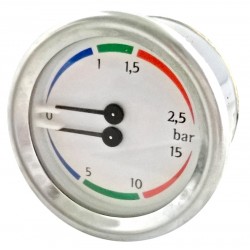 BOILER PUMP MANOMETER D.60 0-2.5/0-15 BAR