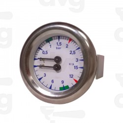 BOILER PUMP MANOMETER D.63 0-3/0-15 BAR