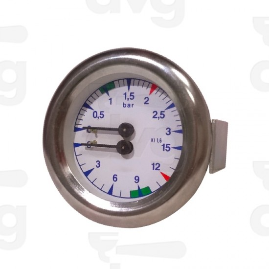 BOILER PUMP MANOMETER D.63 0-3/0-15 BAR