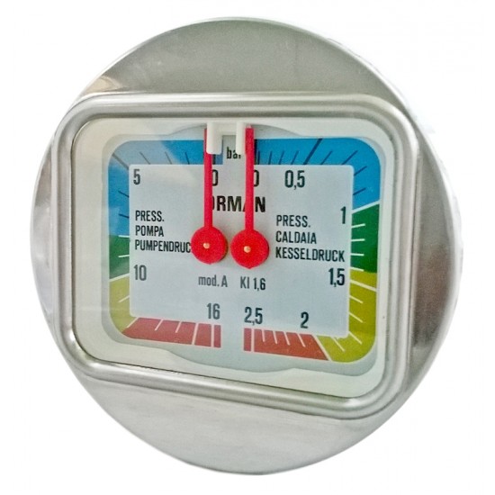 BOILER PUMP MANOMETER D.63 0-2.5/0-16 BAR