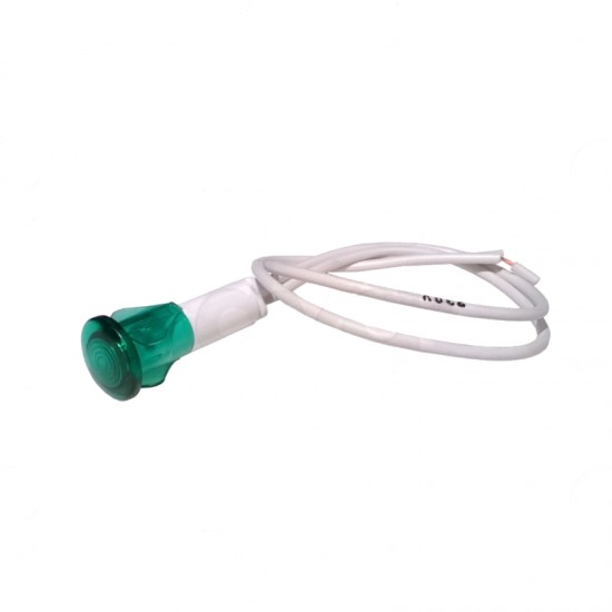 GREEN PILOT 230V dia 15mmLIGHT WITH CABLE L200mm