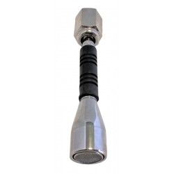S. STEEL WATER STRAIGHT PIPE 130MM WITH S. STEEL STEM AND M39 CHROME NUT