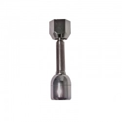 S. STEEL WATER STRAIGHT PIPE L.TOT=90 MM WITH CHROME STEM AND CHROME NUT 3/8