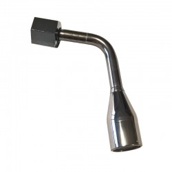 ONE CORNER INOX WATER PIPE WITH NUT 3/8 AND INOX STEM