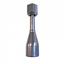 S. STEEL WATER STRAIGHT PIPE 100 MM WITH S. STEEL STEM AND CHROME NUT