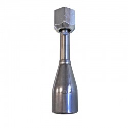 S. STEEL WATER STRAIGHT PIPE 100 MM WITH S. STEEL STEM AND SHINY INOX NUT
