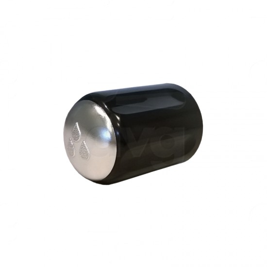 BLACK FAEMA COMPACT WATER VALVE KNOB W/CHROMED TOP