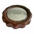 WALNUT STEAM VALVE KNOB WITH PLUG CHROME -COMPATIBLE FAEMA E61 LEGEND
