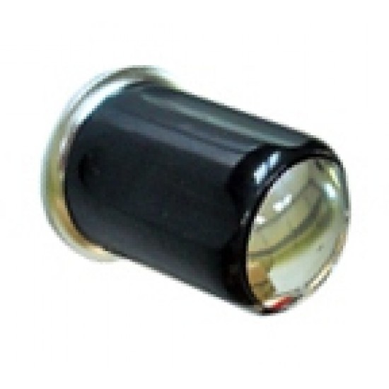 STEAM/WEATER VALVE KNOB MOD. COMPACT D.40 BLACK WITH PLUG AND RING CHROME