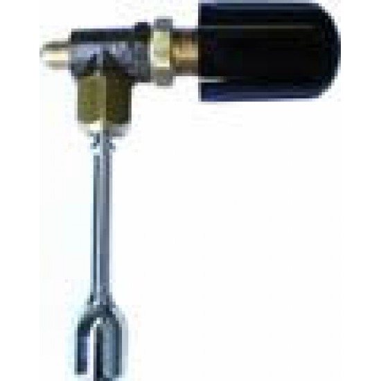 HOT WATER VALVE COMPLETE WITH CHROMED TUBE AND HANDLE COMPACT STYLE