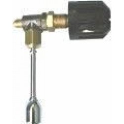 HOT WATER VALVE COMPLETE WITH CHROMED TUBE AND HANDLE NO STOP STYLE