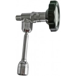 K4 VALVE COMPLETE WITH S. STEEL WATER WAND, BLACK KNOB AND CHROME PLUG