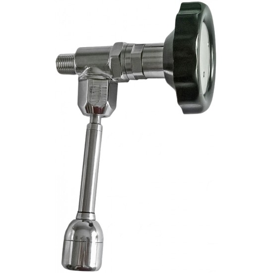 K4 VALVE COMPLETE WITH S. STEEL WATER WAND, BLACK KNOB AND CHROME PLUG
