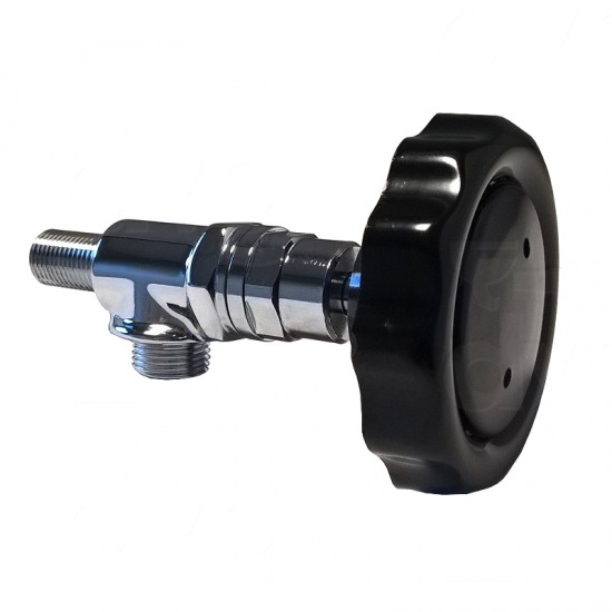 CHROMED STEAM VALVE WITH E61 STYLE HANDLE