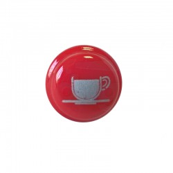 RED SILK-SCREEN PRINTED BUTTON MILANO