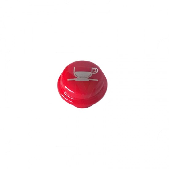 RED SILK-SCREEN PRINTED BUTTON MILANO