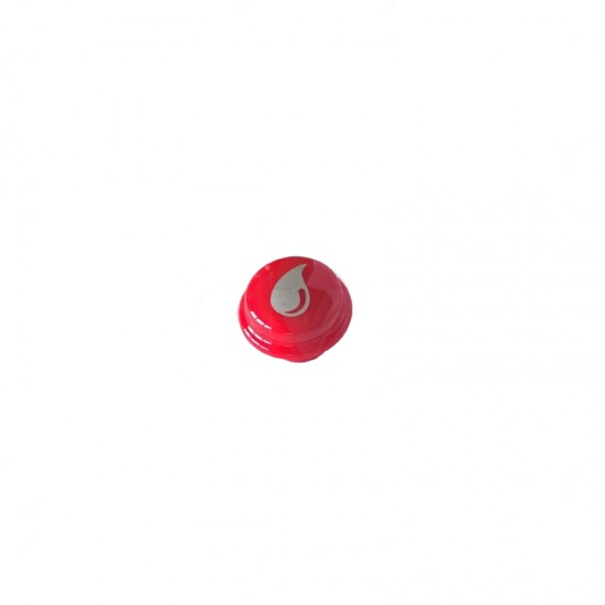 SANREMO RED SILK-SCREEN PRINTED BUTTON MILANO