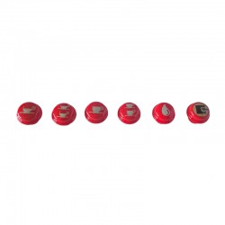 RED SILK-SCREEN PRINTED BUTTON SET MI SED