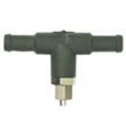 T fitting with non return valve